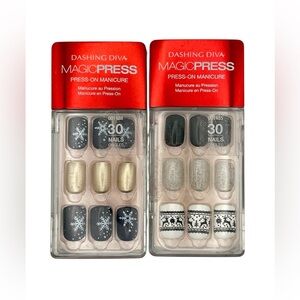 Dashing Diva Magic Press Christmas Nails - Lot of 2